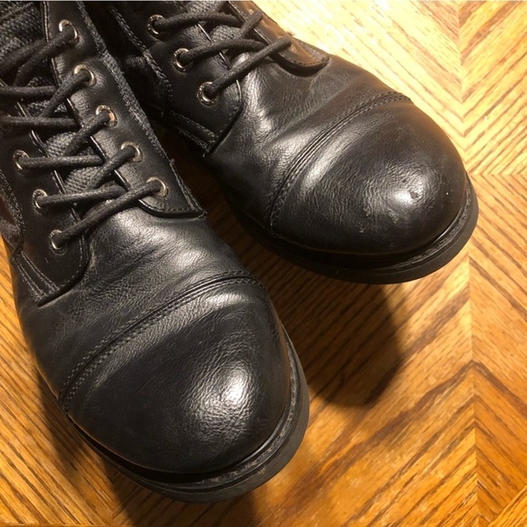 Jump Apparel Men’s J75 Garrison Black Lace-Up Leather Combat Boots Size 8 - Picture 4 of 12